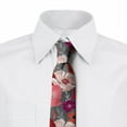 thumbnail image 3 of Necktie, 50's Style Bold Flowers Art, 3.7", Multicolor, by Ambesonne, 3 of 4
