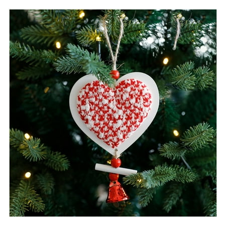 

Color Mixing with Bell Christmas Tree Pendant Cute Lovely Christmas Classic Pattern Pendant for Table Bookshelf Fireplace Decor C