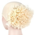 thumbnail image 2 of Windfall Women Large Lace Flower Elastic Muslim Hijab Turban Beanie Head Scarf wrap Chemo Cap Hat for Cancer Patient, 2 of 3