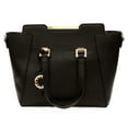 thumbnail image 5 of SL Collection Blue Saffiano Faux Leather Satchel Handbag, 5 of 8