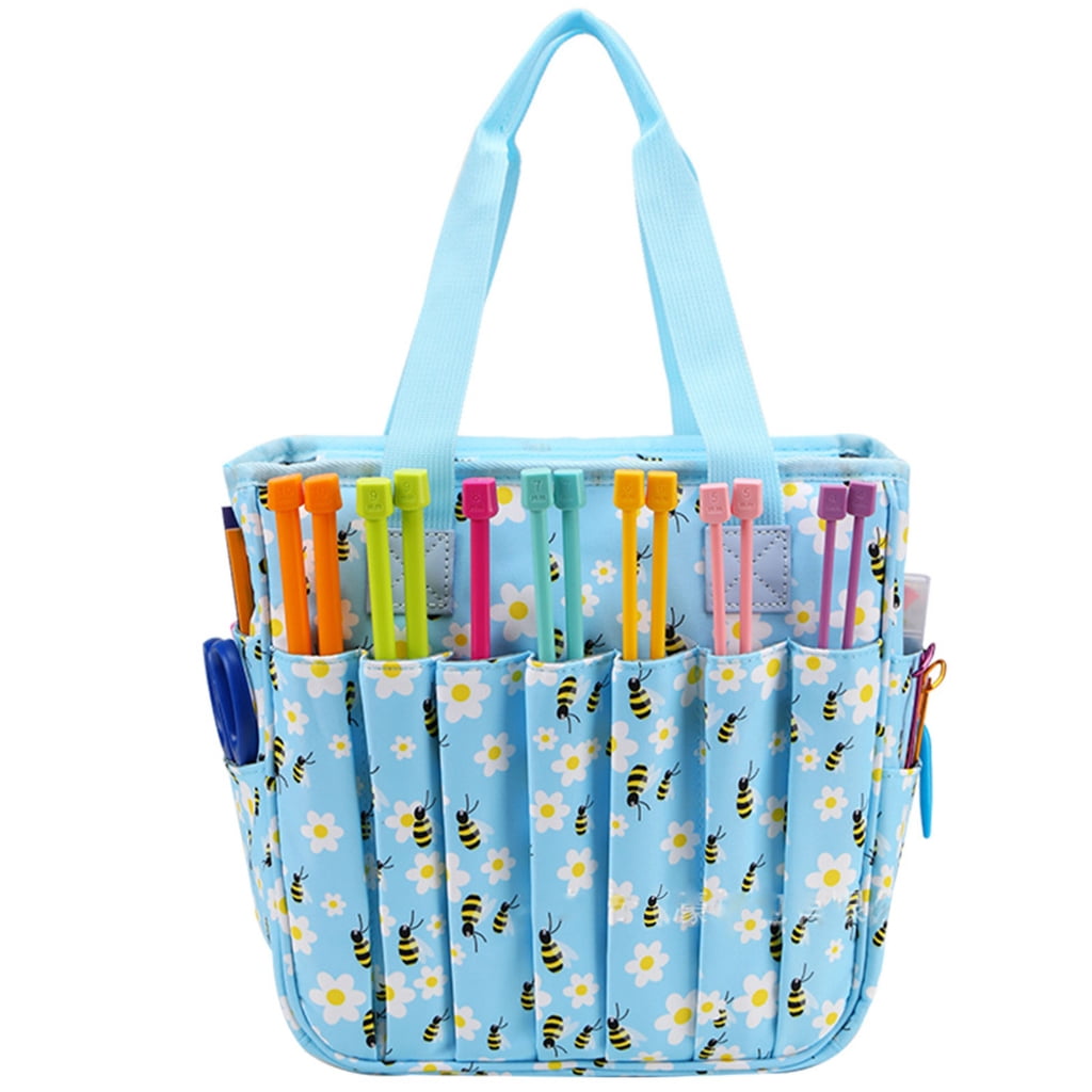 Crochet Bag Crochet Craft Organiser Knitting Bag for Crocheting & Knitting Supplies, Portable Yarn Storage Organiser