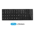 thumbnail image 3 of Uxcell Portuguese Keyboard Layout Stickers Computer Replacement Cover Universal Black Background White Lettering, 2 Pack, 3 of 5