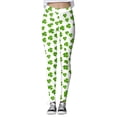 thumbnail image 3 of MKLEKYY Leggings deportivos para mujer, pantalones de yoga con estampado de santos casuales para mujer, leggings y leggings, 3 of 4