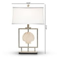thumbnail image 2 of Baxton Studio Lampe de Table Coquillage en Métal Antique en Argent, 2 of 3