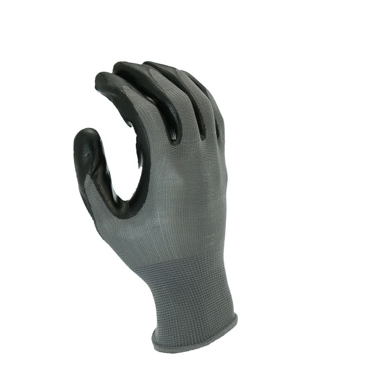 (2 pack) Hyper Tough Nitrile Dipped Safety Work Gloves, 3 Pair, Mechanics Work Gloves, Size Large, Black