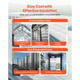 thumbnail image 2 of VEVOR Double Reflective Insulation Sheet, 16PCS Double-Sided Aluminum Foil Radiant Barrier, 6mm 24 in x 4 ft, Dual-Layer Air Bubble Heat Reflective Shield, 2 of 9