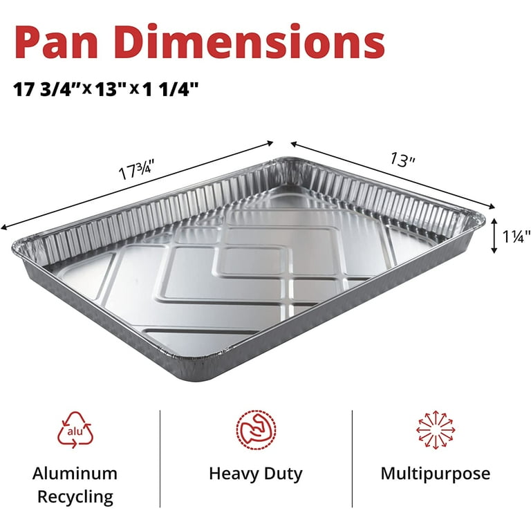 Dobi (15-Pack) Baking Pans - Disposable Aluminum Foil Sheets - 16 x 11 1/4