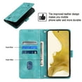 thumbnail image 6 of Tarise Phone Case for Samsung Galaxy S22 5G Case, Premium PU Leather Card Holder Wrist Strap Magnetic Closure Flip Stand Function TPU Interior Book Cover for Samsung S22 5G Wallet Case, Green, 6 of 7