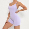 thumbnail image 5 of Amvlyk Jumpsuits for Women Sleeveless Athletic Backless Padded Short Rompers Comfortable Adjustable Straps Bodysuits Workout One Piece Seamless Jumpsuit for Trendy Yoga Gym Beach Summer Outfits, 5 of 7
