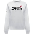 thumbnail image 2 of Women's Levelwear White New Jersey Devils Yvette Big Script Tri-Blend Sweatshirt, 2 of 3