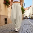 thumbnail image 2 of Linen Barrel Pants Women Baggy Summer Wide Leg High Waisted Palazzo Harem Pants Flowy Loose Fit Lantern Trousers, 2 of 4