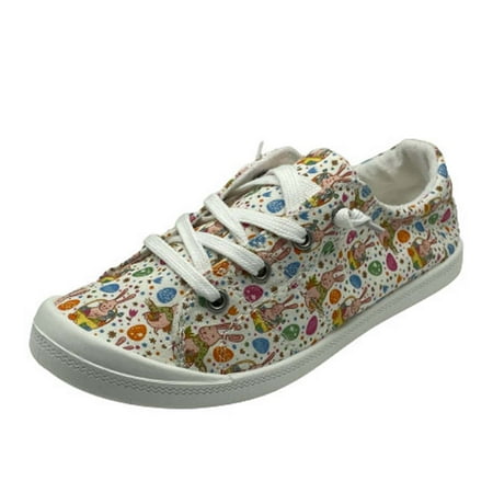 

Hvyesh Womens Fashion Sneakers Low Top Slip On Canvas Shoes Comfortable Walking Flats Casual Cute Shoes for Women Casual Outdoor Shoes