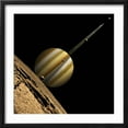 thumbnail image 2 of Art.com An Artist's Depiction of a Ringed Gas Giant Planet with Six Moons Art Print, Black Frame Wall Art, 21" x 21", 2 of 5