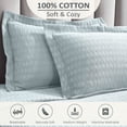 thumbnail image 7 of BNM Diamond Matelasse Cotton Bedspread Set, Full, Sky Blue, 7 of 7