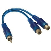Absolute ABC-2F1M (BLUE) Y-Adapter 2F-1M ABC Series RCA Interconnect Audio Cable
