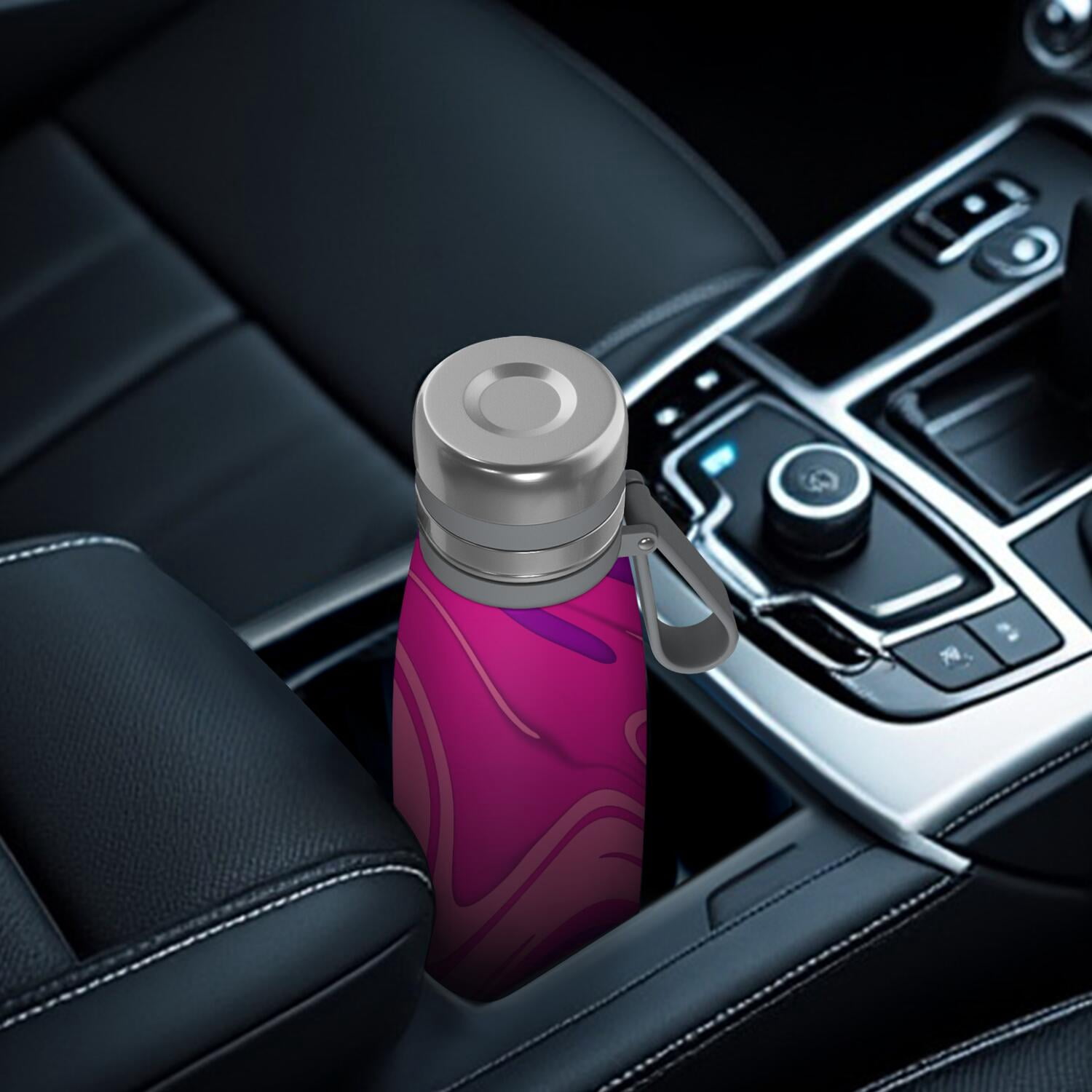 29oz Insulated Water Bottle with Tea Infuser, Stainless Steel Travel Mug, Liquid & Marble Print