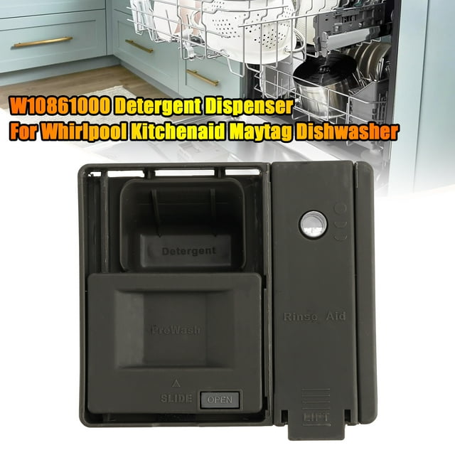Distributeur de Détergent pour Lave-Vaisselle W10861000 pour Whirlpool KitchenAid Maytag Amana