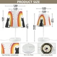 thumbnail image 4 of Yayeee Mini Table Lamp 11.8" Dimmable with Fabric Shade 3 Color Temperatures, Black Cat Rainbow, 4 of 7