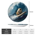 thumbnail image 2 of Kdxio Surfing Guinea Pig Bone China Decorative Plate Ceramic Decorative Plate for Home Office Wall Stand Decorative Plates for Home Bedroom-10in, 2 of 6