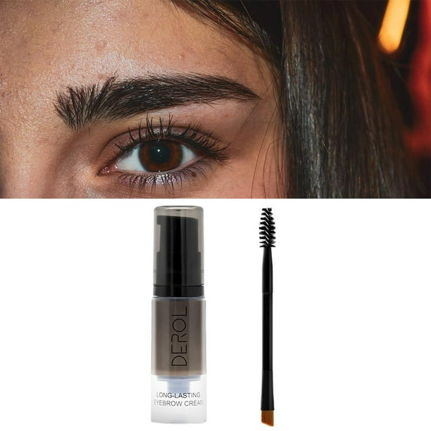 Crema para cejas en , , resistente , de larga duración, potenciadores de tinte para mujeres, niñas, con cepillo para cejas, cejas marrón shamjiam Gel maquillador de cejas
