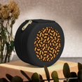 thumbnail image 6 of Fuzoiu Peanuts5 Print Portable Jewelry Box,Round Mini Leather Travel Jewelry Case,Small Travel Jewelry Organizer,Jewelry Holder for Ring Necklace Earring for Women Girls-Black, 6 of 7