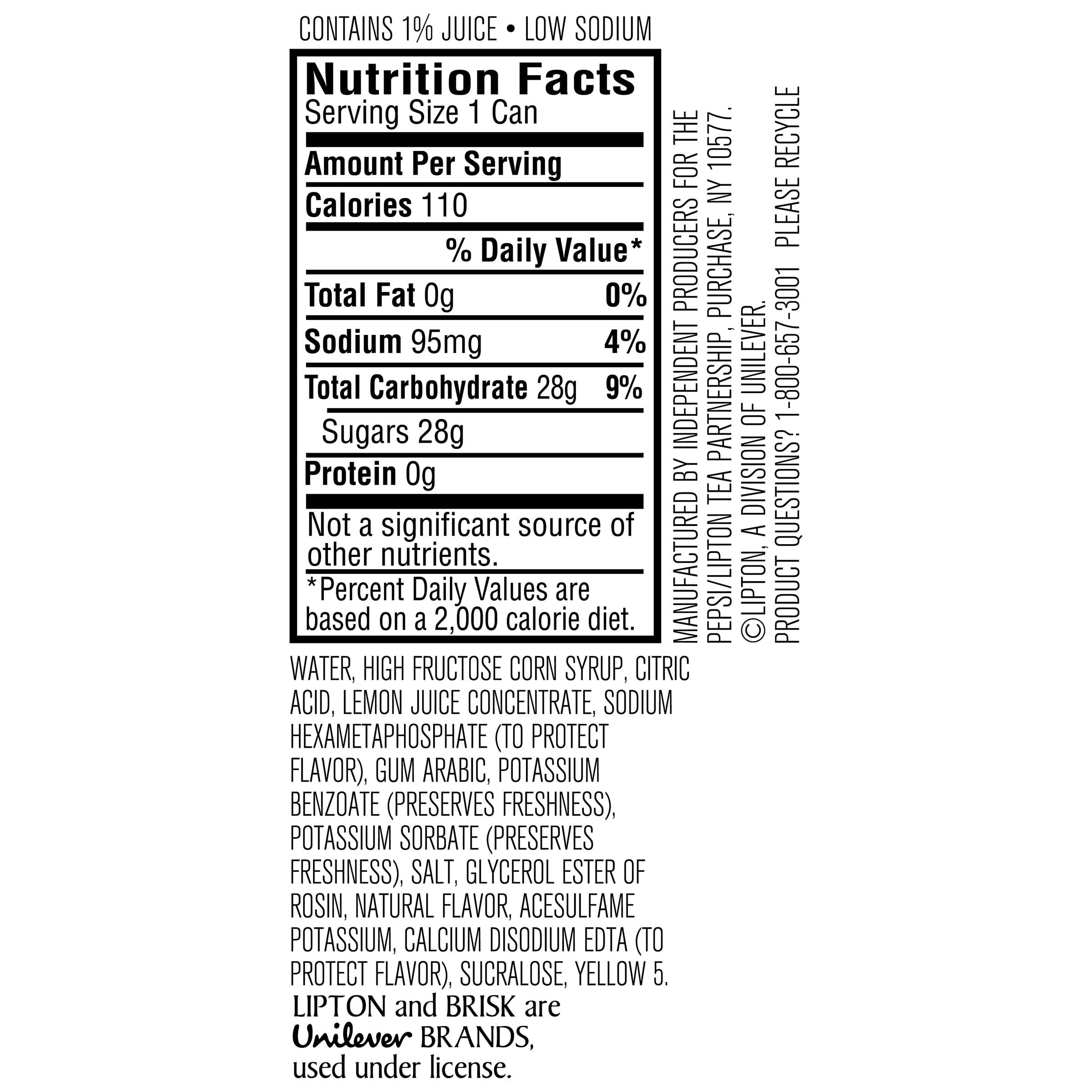 brisk bottle nutrition brisk bottle nutrition