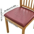 thumbnail image 3 of STPToys Seat Covers for Dining Chairs,Waterproof PU Leather Stretch Dining Room Chair Seat Covers,Kitchen Chair Seat Covers Protectors - Wine, 3 of 7