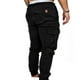thumbnail image 4 of Sonducket Joggers para hombre Pantalones con bolsillo en la cintura Pantalones casuales elásticos ajustables para la playa Uniforme atlético Negro 4XL, 4 of 6