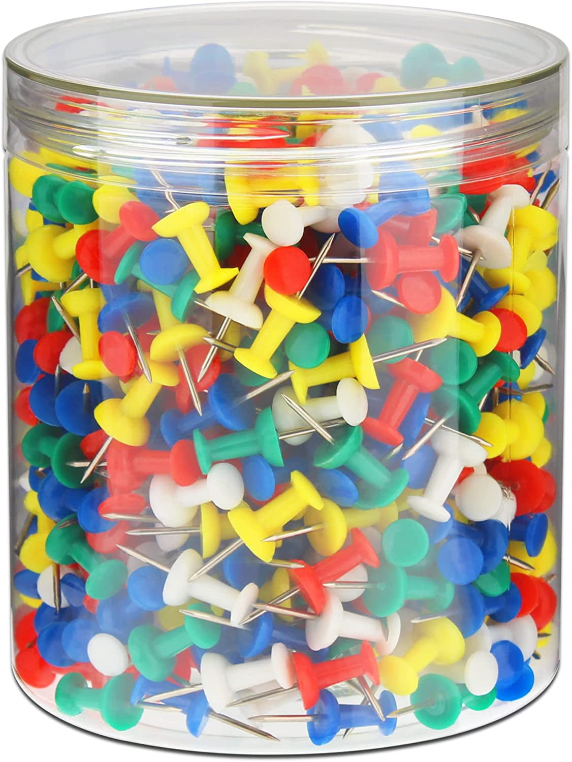 Push Pins 600 Count with Plastic Heads and Steel Points Thumb Tacks for