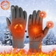 thumbnail image 4 of Guantes de Invierno de los Hombres, los Deportes de Invierno de Lana Cálido de los Hombres Y las Mujeres Pantalla Antideslizante Esquí Bicicleta de Montar Guantes, a Prueba de Viento Pantalla Táctil G, 4 of 9