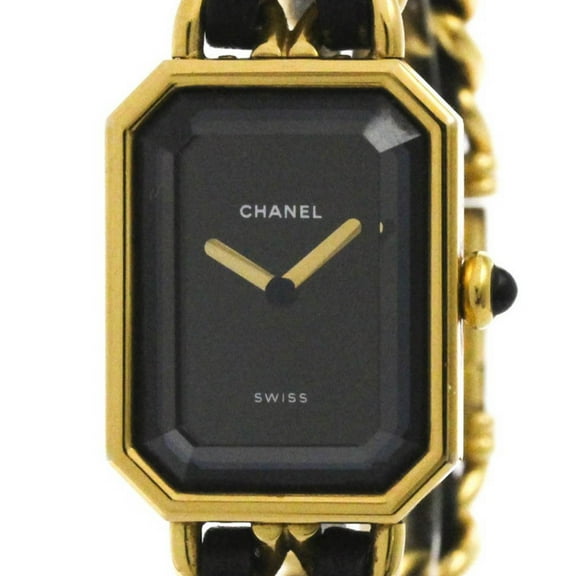 Pre-Owned CHANEL Premiere Size M Gold Plated Quartz Ladies Watch H0001