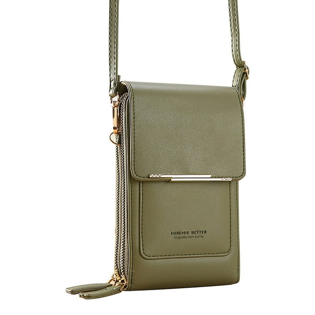 Cartera Vertical con Múltiples Compartimentos para Tarjetas y Pantalla Táctil para Teléfono Móvil