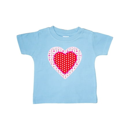 

Inktastic Valentine Red Heart with Dots Gift Baby Boy or Baby Girl T-Shirt