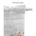 thumbnail image 5 of Easter Bunny Linen Curtain Valance for Bedroom/Bathroom/Kitchen/Office/Living/Dining Room Windows,Rustic Blossom Flower Leaves Woodgrain Rod Pocket Topper Drapes Decorative Cafe Drapery Panel 42x18, 5 of 6