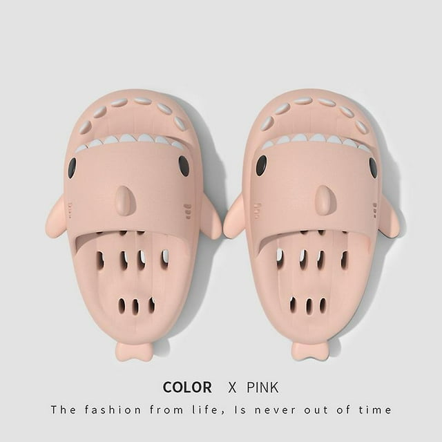 Cute Cartoon Shark Men Slippers Quick Drying Pillow Slippers Unisex Eva Open Toe Soft Home Shoes Shower Bath Pool House Slides