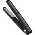thumbnail image 1 of Cordless Hair Straightener and Curler 2 in 1 Ceramic Flat Iron Mini Wireless Portable Travel Hot Tools Straight Curl for Women Men USB Rechargeable with Pouch (Black), 1 of 6