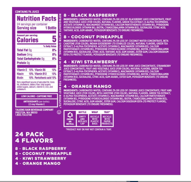 Sparkling Ice Purple Variety Pack, 17 fl oz 24 pk