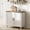 White, variant on Modern Farmhouse Credenza, 34" Wash Gray Storage Sideboard with Wood Doors