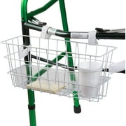 DMI Walker Basket with Removable Liner and Cup Holder, Fits Most Standard Walkers, Rust-Resistant, 16 x 5.5 x 7 in