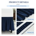 thumbnail image 6 of Subrtex Elastic Wrap Around Bed Skirt Dust Ruffle Smooth Soft Bed Frame Cover 15-inch Drop (Queen, Navy), 6 of 6