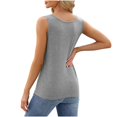 thumbnail image 5 of aidice Tank Tops for Women Cotton Sleeveless Button Crewneck Tops Summer Vacation Beach Tanks Solid Color, 5 of 5