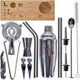 thumbnail image 2 of Wulawindy Bartender Kit, 20 Piece Bar Tool Set with Bamboo Stand, Cocktail Shaker Set, Stainless Steel Bar Tools for Drink, 2 of 7