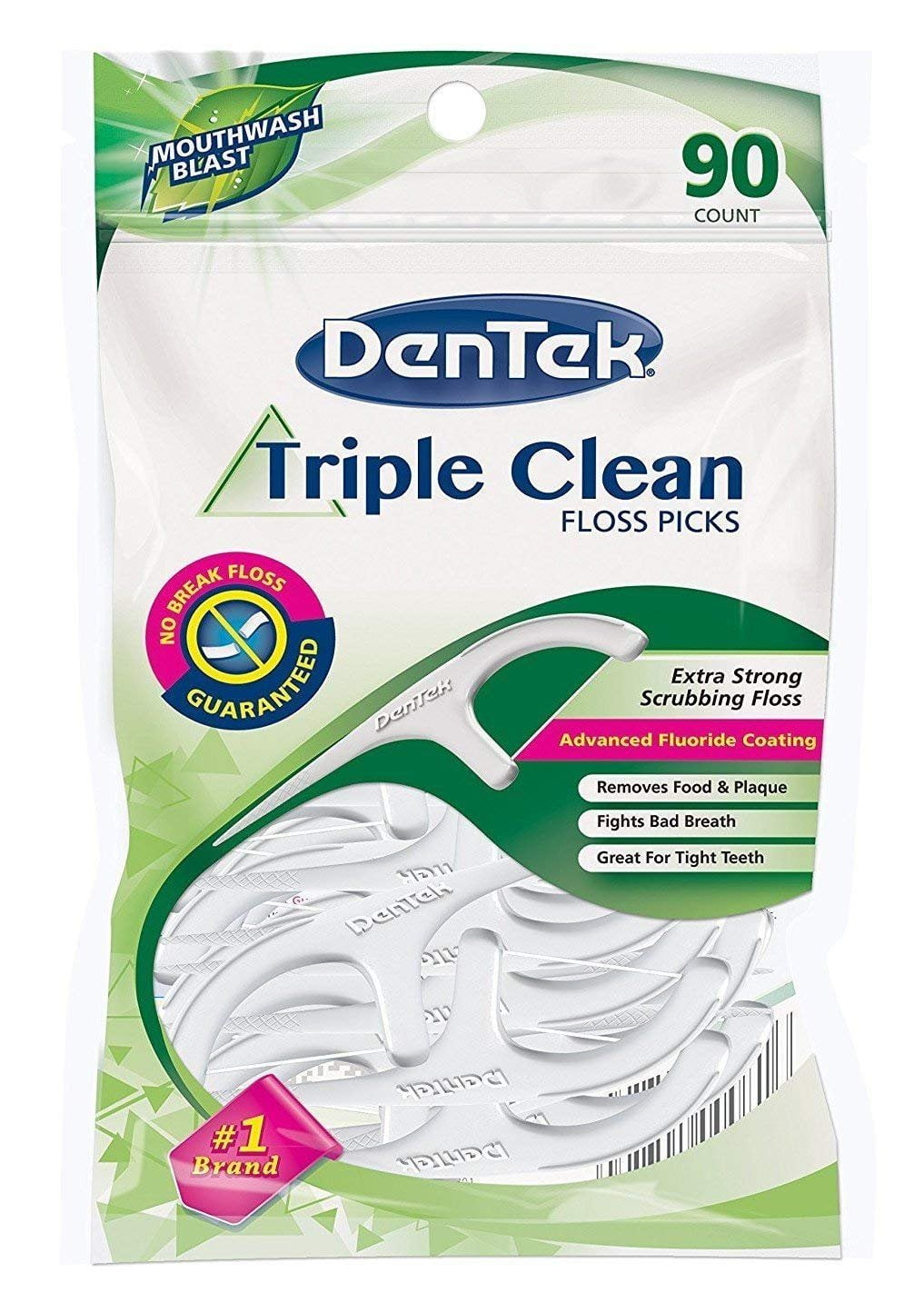 DenTek Floss Picks Fresh Mint 90 ct