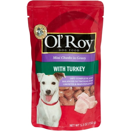 Ol' Roy With Turkey Mini Chunks in Gravy Dog Food Pouch, 5.3 Oz.