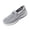 Gray, variant on Slip On Sneakers Women Breathable Mesh Knitted Woven Low Top Walking Shoes Lightweight Wide Width Non-Slip Shoes Army Green 7