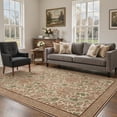 thumbnail image 2 of GENIMO 5'x7' Area Rug for Living Room, Machine Washable Non Slip Low Pile Rug for Bedroom Dining Room, Contemporary Art, Sage Brown, 2 of 7