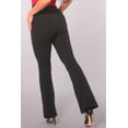 thumbnail image 4 of High Waist Soft Brushed Stretch Knit Flare Pants - Black, 4 of 9