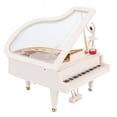 thumbnail image 1 of Caja de música para piano de cola blanca con bailarina giratoria de plástico, 1 of 1