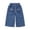 Z449 Dark Blue, variant on Landzoo Toddler Girls Denim Pants Graphic Wide Leg Jeans Lightweight Breathable Fall Casual Kid Girls Baggy Trousers
