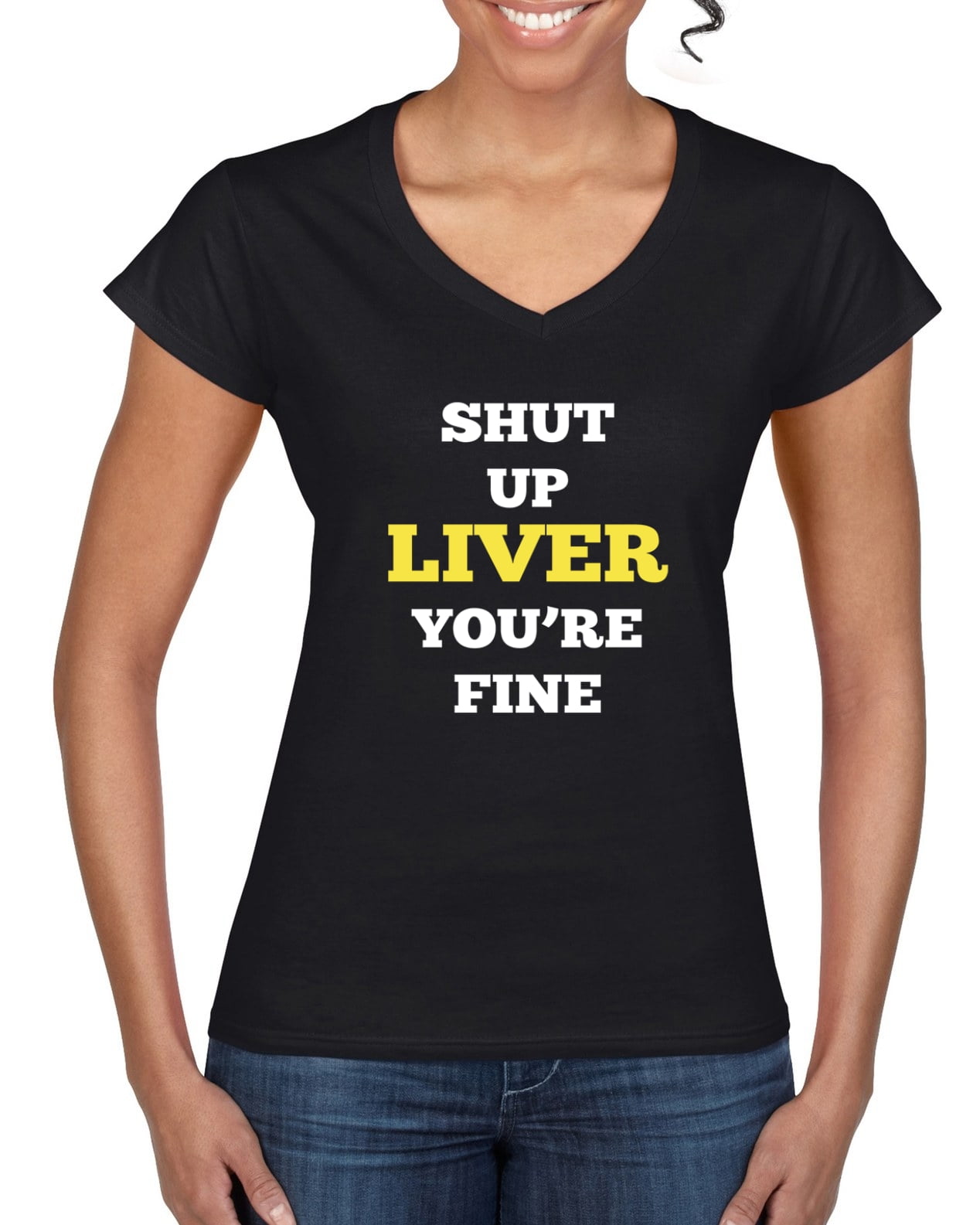 PUSHING BLACK Shut Up Liver Youre Fine Unisex Sweatshirt